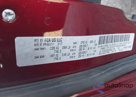 2017 Dodge Grand Caravan Sxt из США, поврежденный, VIN 2C4RDGCG8HR725019